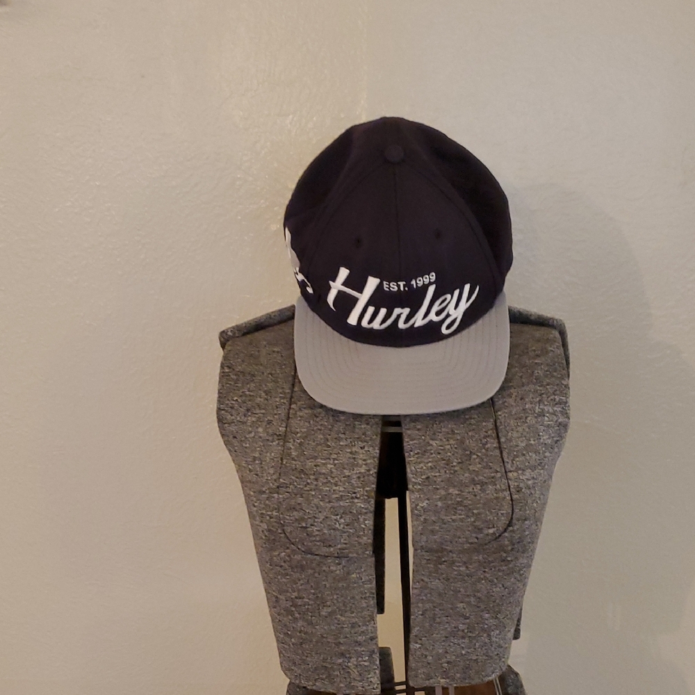 Hurley Black and Gray Snapback Hat